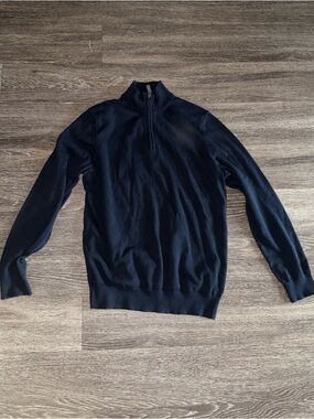 navy quarter zip size medium